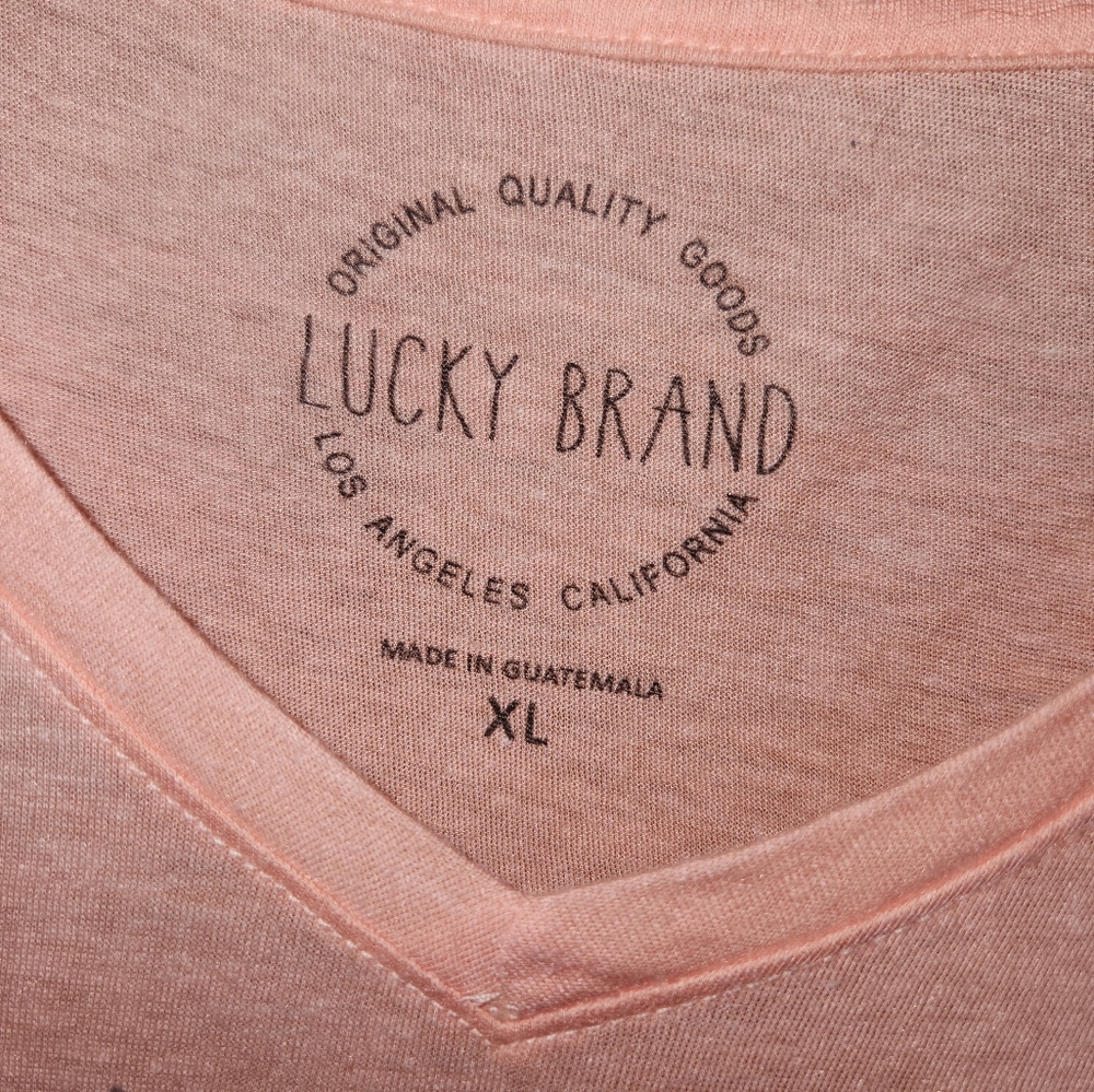 New w/ Tags Lucky Brand Peach Lion T Shirt Size XL - Picture 3 of 5